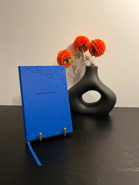 Azure Blue Luxury Lined Notebook